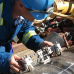 NDT equipment in use